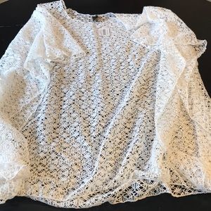 NWT White Lace One Size Poncho Swim Cover 👙❤️